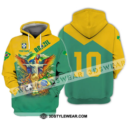 Unisex Shirt - Custom Brazil World Cup 3D Shirt Hoodie / S T-shirt