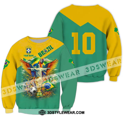 Unisex Shirt - Custom Brazil World Cup 3D Shirt Long Sleeve / S T-shirt