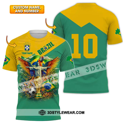 Unisex Shirt - Custom Brazil World Cup 3D Shirt T-shirt