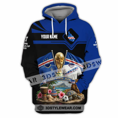 Unisex Shirt - Custom Cabo Verde World Cup 2026 3D Shirt - Hoodie / S - T-shirt