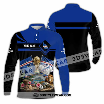 Unisex Shirt - Custom Cabo Verde World Cup 2026 3D Shirt - Long Sleeve Polo / S - T-shirt