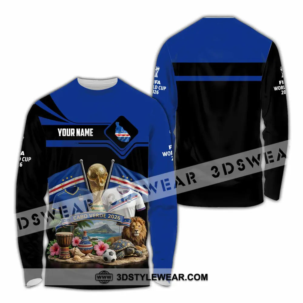 Unisex Shirt - Custom Cabo Verde World Cup 2026 3D Shirt - Long Sleeve Shirt / S - T-shirt