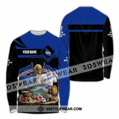 Unisex Shirt - Custom Cabo Verde World Cup 2026 3D Shirt - Long Sleeve Shirt / S - T-shirt
