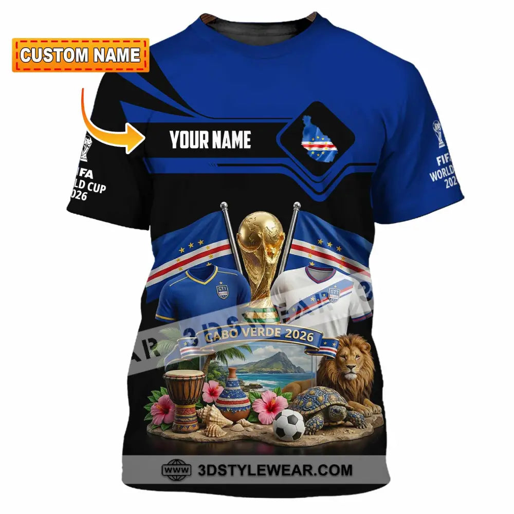 Unisex Shirt - Custom Cabo Verde World Cup 2026 3D Shirt - T-shirt