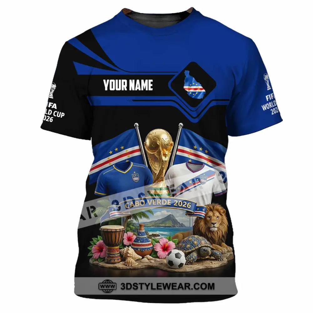 Unisex Shirt - Custom Cabo Verde World Cup 2026 3D Shirt - T-Shirt / S - T-shirt