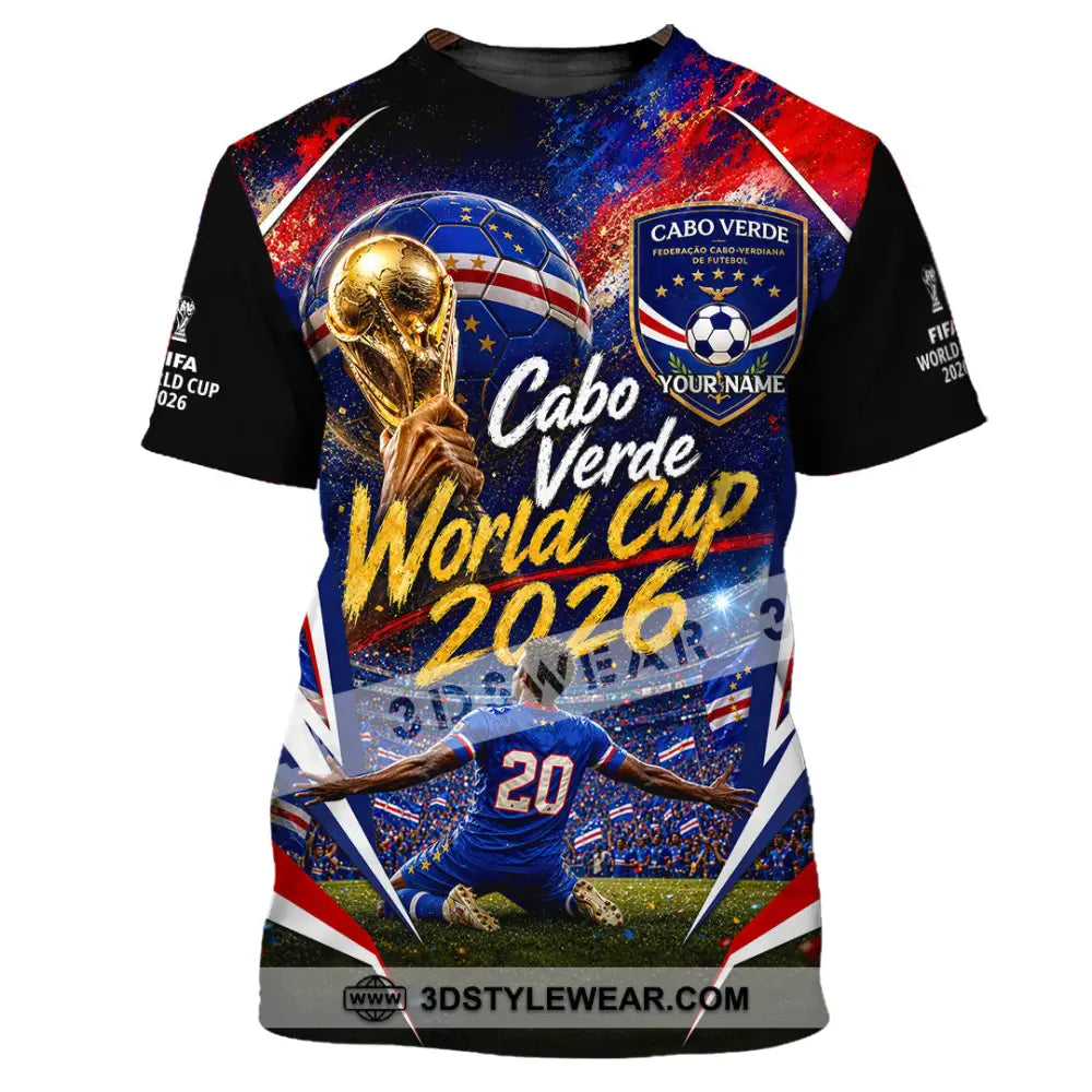 Unisex Shirt - Custom Cabo Verde World Cup 2026 Shirt - T-Shirt / S - T-shirt
