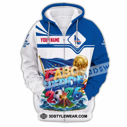 Unisex Shirt - Custom Cabo Verde World Cup 2026 Shirt - Zipper Hoodie / S - T-shirt