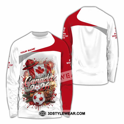 Unisex Shirt - Custom Canada World Cup 2026 3D Shirt - Long Sleeve Shirt / S - T-shirt
