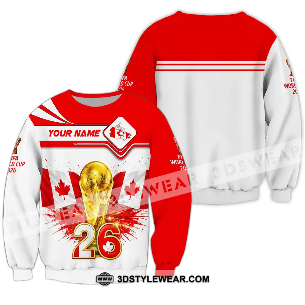 Unisex Shirt - Custom Canada World Cup 2026 3D Shirt Long Sleeve / S T-shirt