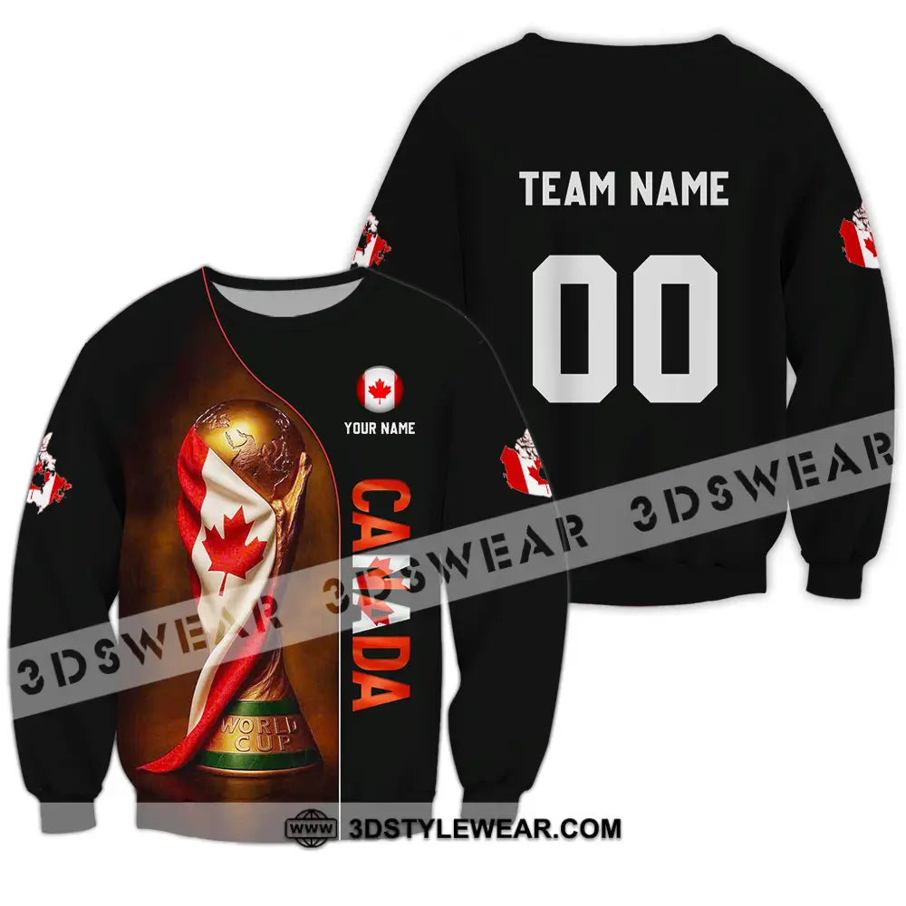 Unisex Shirt - Custom Canada World Cup 2026 3D Shirt Long Sleeve / S T-shirt