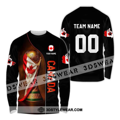 Unisex Shirt - Custom Canada World Cup 2026 3D Shirt Long Sleeve Shirt / S T-shirt