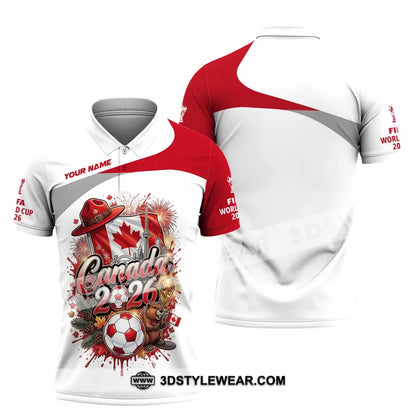 Unisex Shirt - Custom Canada World Cup 2026 3D Shirt - Polo Shirt / S - T-shirt