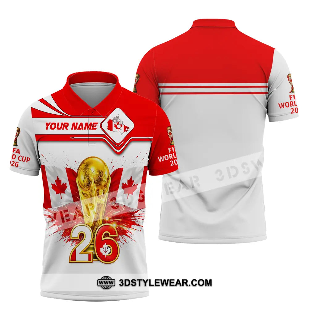 Unisex Shirt - Custom Canada World Cup 2026 3D Shirt Polo Shirt / S T-shirt