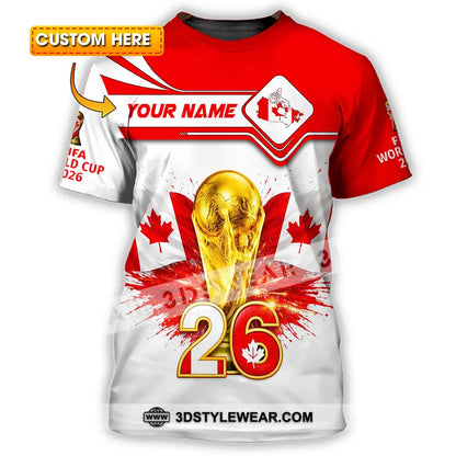 Unisex Shirt - Custom Canada World Cup 2026 3D Shirt T-shirt