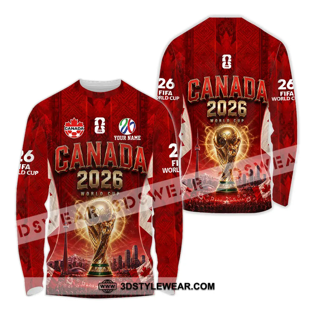 Unisex Shirt - Custom Canada World Cup 2026 Shirt - Long Sleeve Shirt / S - T-shirt