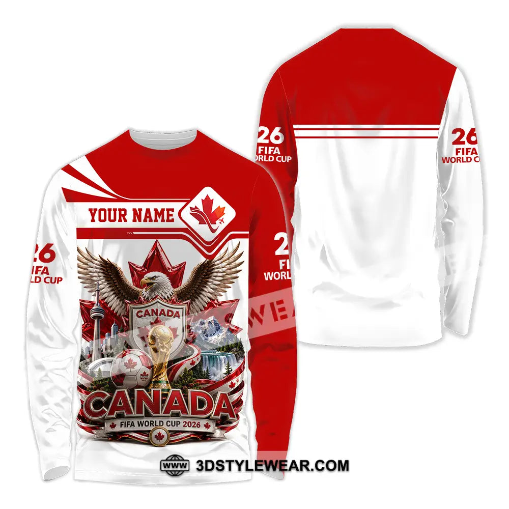 Unisex Shirt - Custom Canada World Cup 2026 Shirt - Long Sleeve Shirt / S - T-shirt