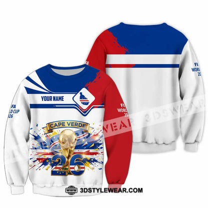 Unisex Shirt - Custom Cape Verde FIFA World Cup 2026 3D Shirt Long Sleeve / S T-shirt