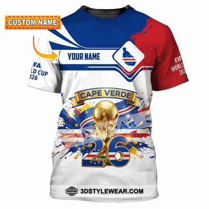 Unisex Shirt - Custom Cape Verde FIFA World Cup 2026 3D Shirt T-shirt