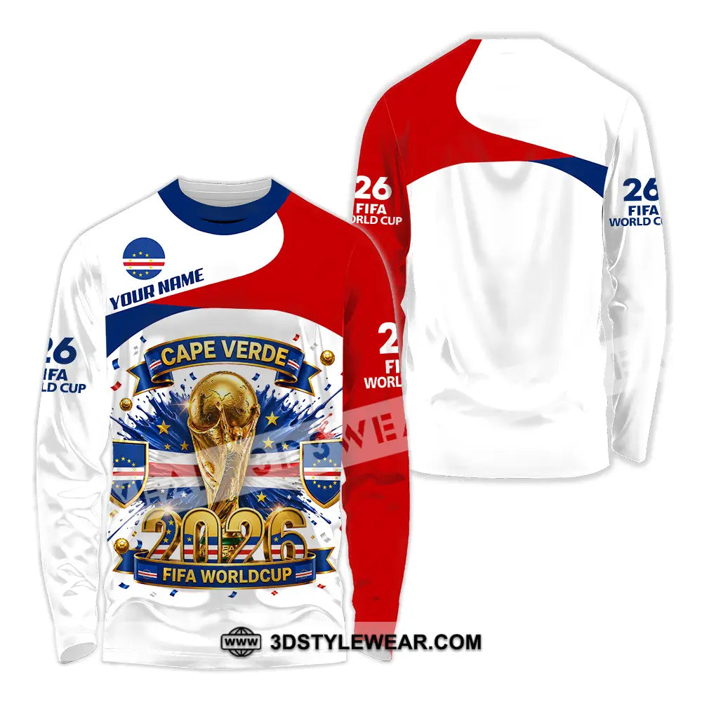 Unisex Shirt - Custom Cape Verde World Cup 2026 3D Shirt - Long Sleeve Shirt / S - T-shirt
