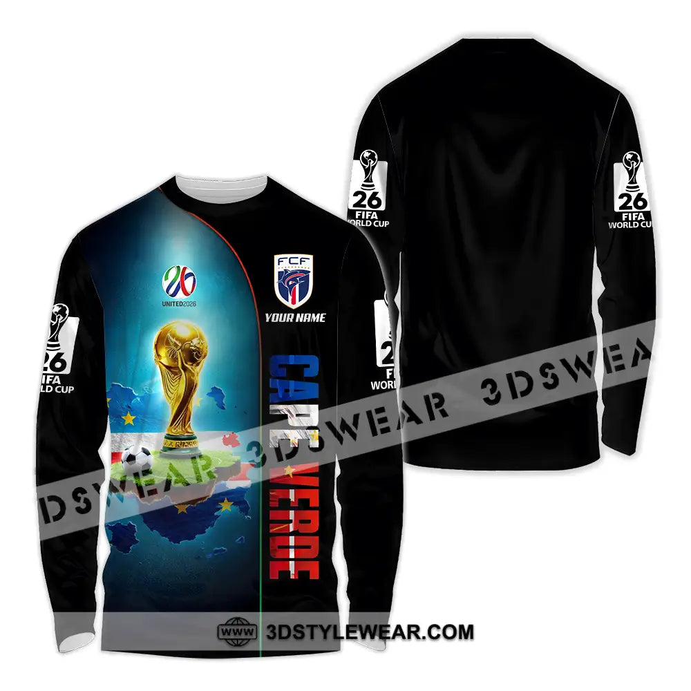 Unisex Shirt - Custom Cape Verde World Cup 2026 3D Shirt - Long Sleeve Shirt / S - T-shirt
