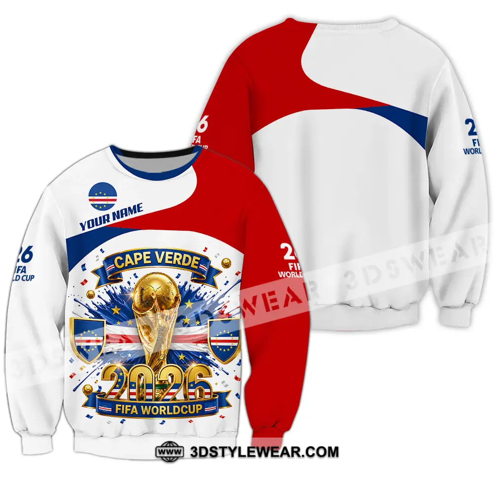 Unisex Shirt - Custom Cape Verde World Cup 2026 3D Shirt - Long Sleeve / S - T-shirt