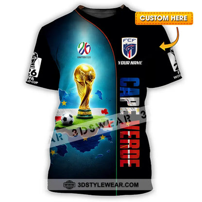 Unisex Shirt - Custom Cape Verde World Cup 2026 3D Shirt - T-shirt