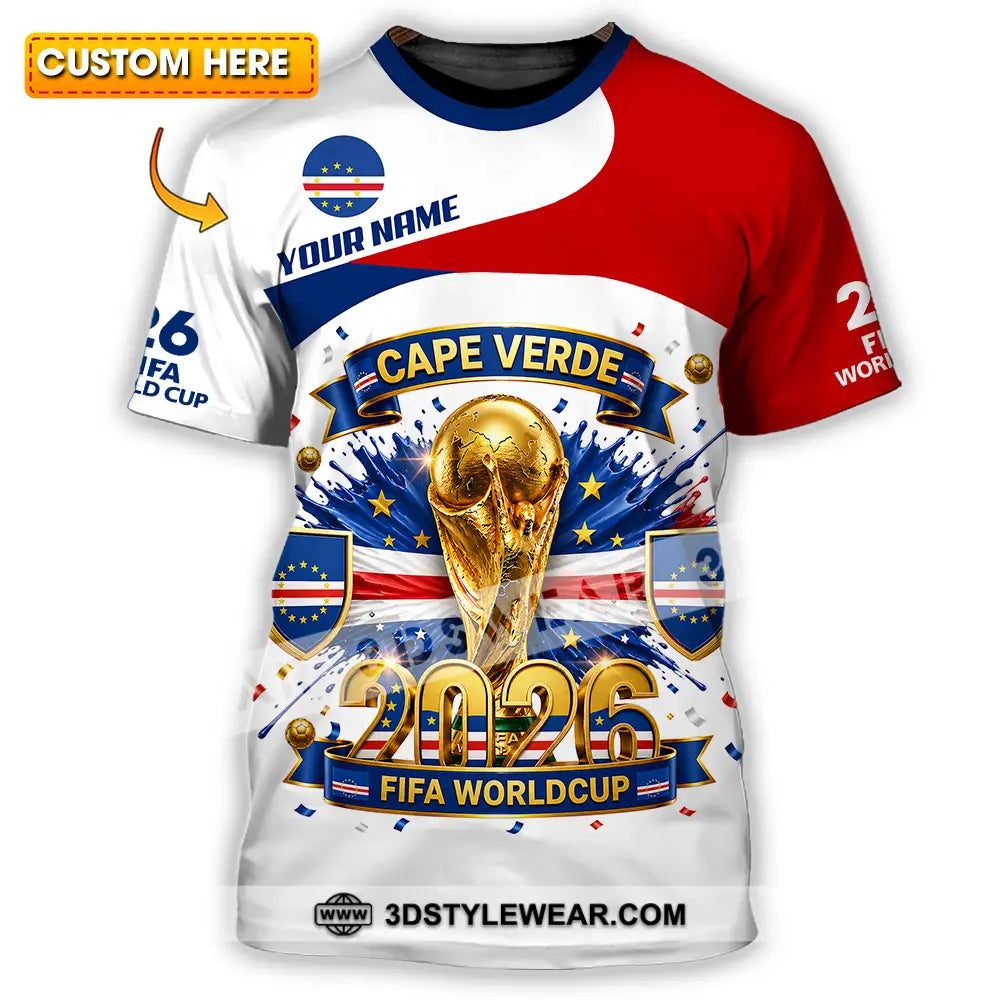 Unisex Shirt - Custom Cape Verde World Cup 2026 3D Shirt - T-shirt
