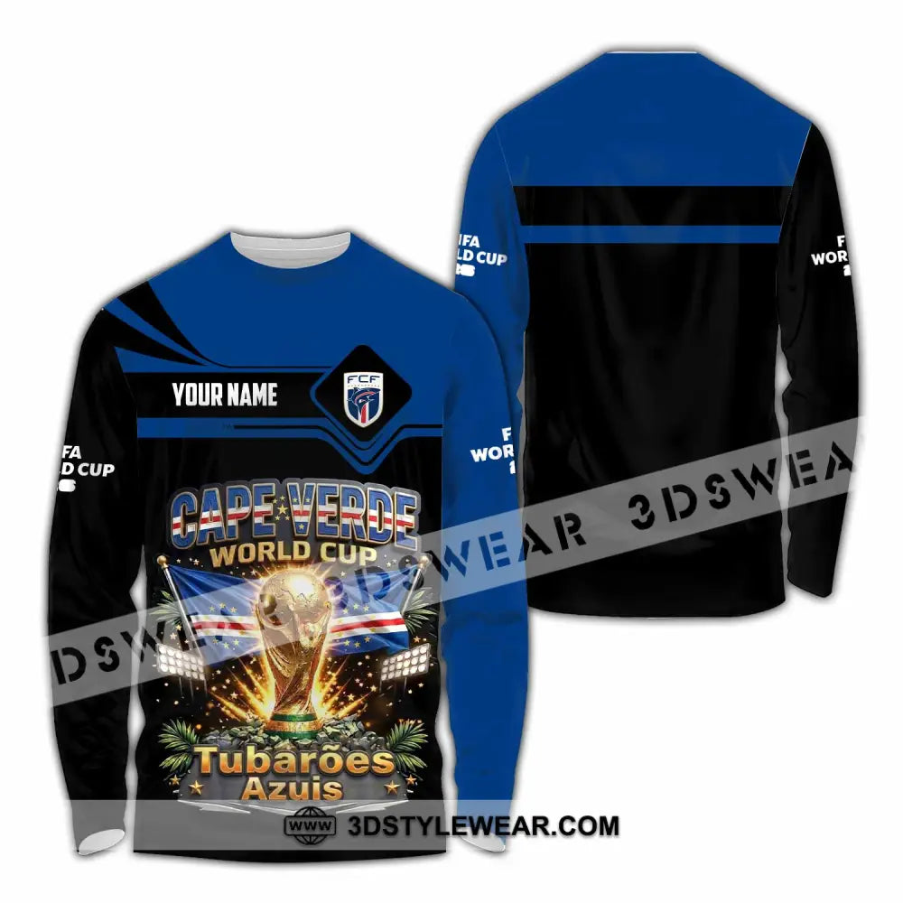 Unisex Shirt - Custom Cape Verde World Cup 2026 Shirt - Long Sleeve Shirt / S - T-shirt