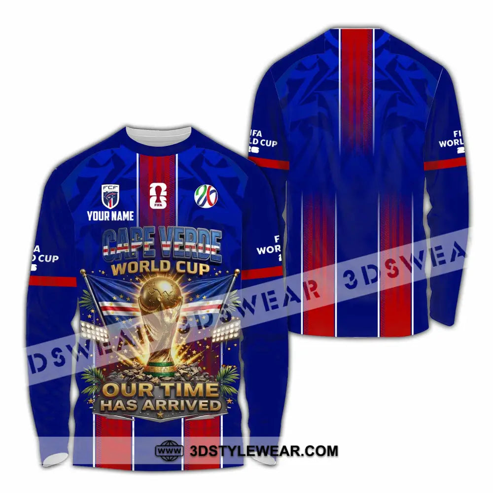 Unisex Shirt - Custom Cape Verde World Cup 2026 Shirt - Long Sleeve Shirt / S - T-shirt