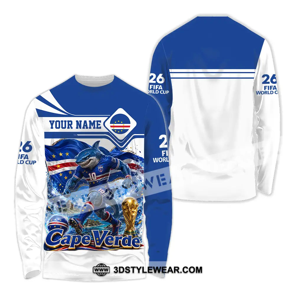 Unisex Shirt - Custom Cape Verde World Cup 2026 Shirt - Long Sleeve Shirt / S - T-shirt