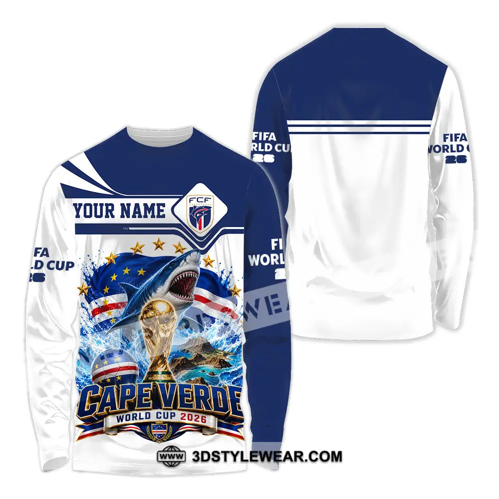 Unisex Shirt - Custom Cape Verde World Cup 2026 Shirt - Long Sleeve Shirt / S - T-shirt
