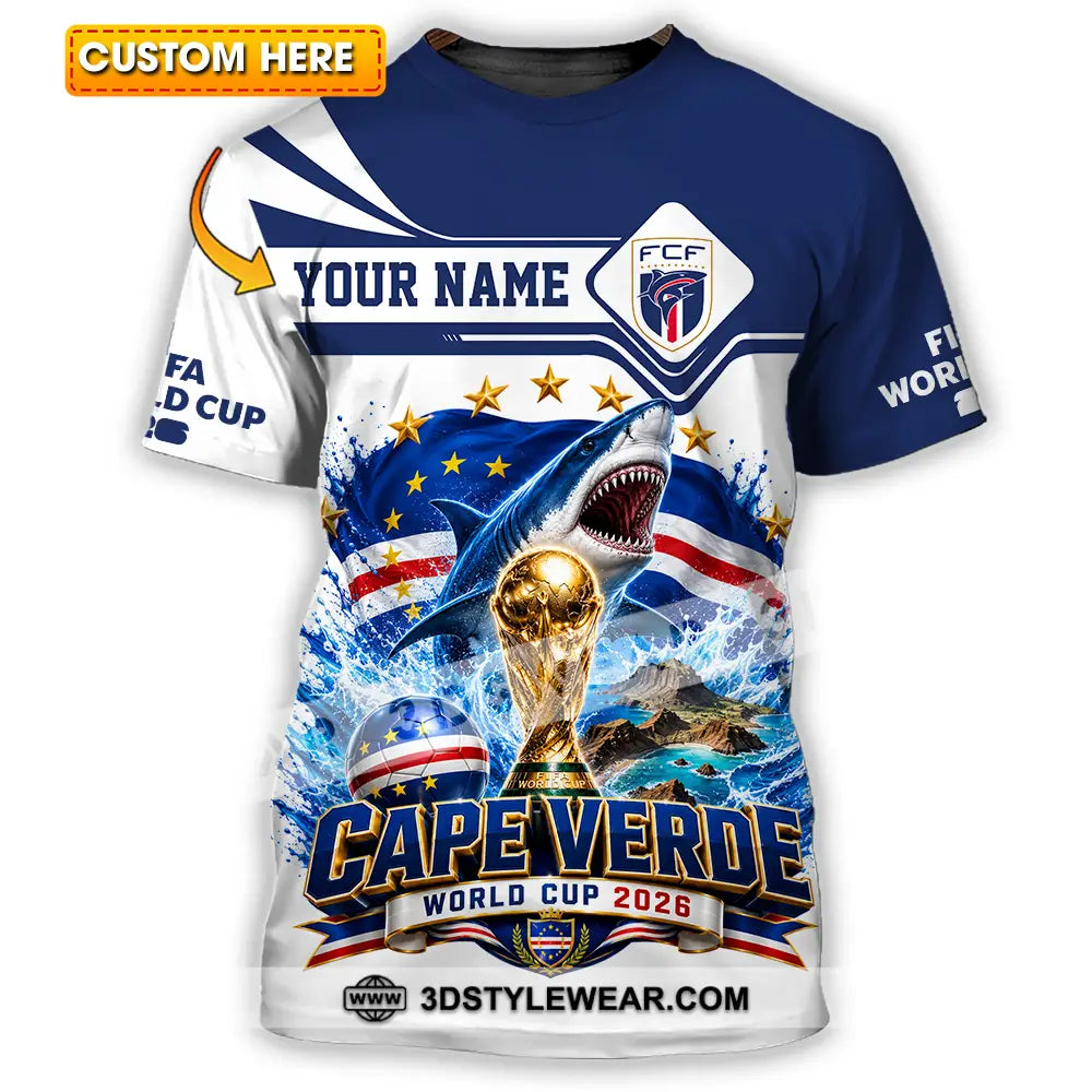 Unisex Shirt - Custom Cape Verde World Cup 2026 Shirt - T-shirt