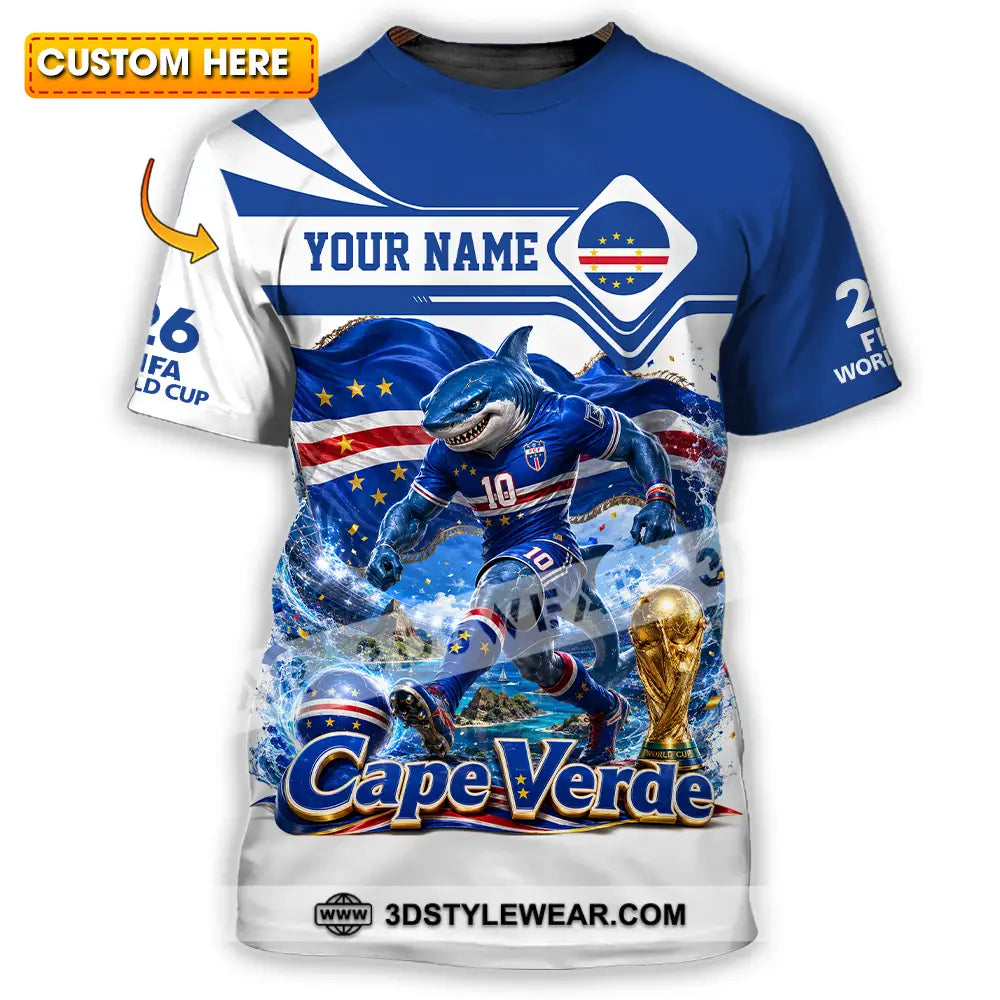 Unisex Shirt - Custom Cape Verde World Cup 2026 Shirt - T-shirt