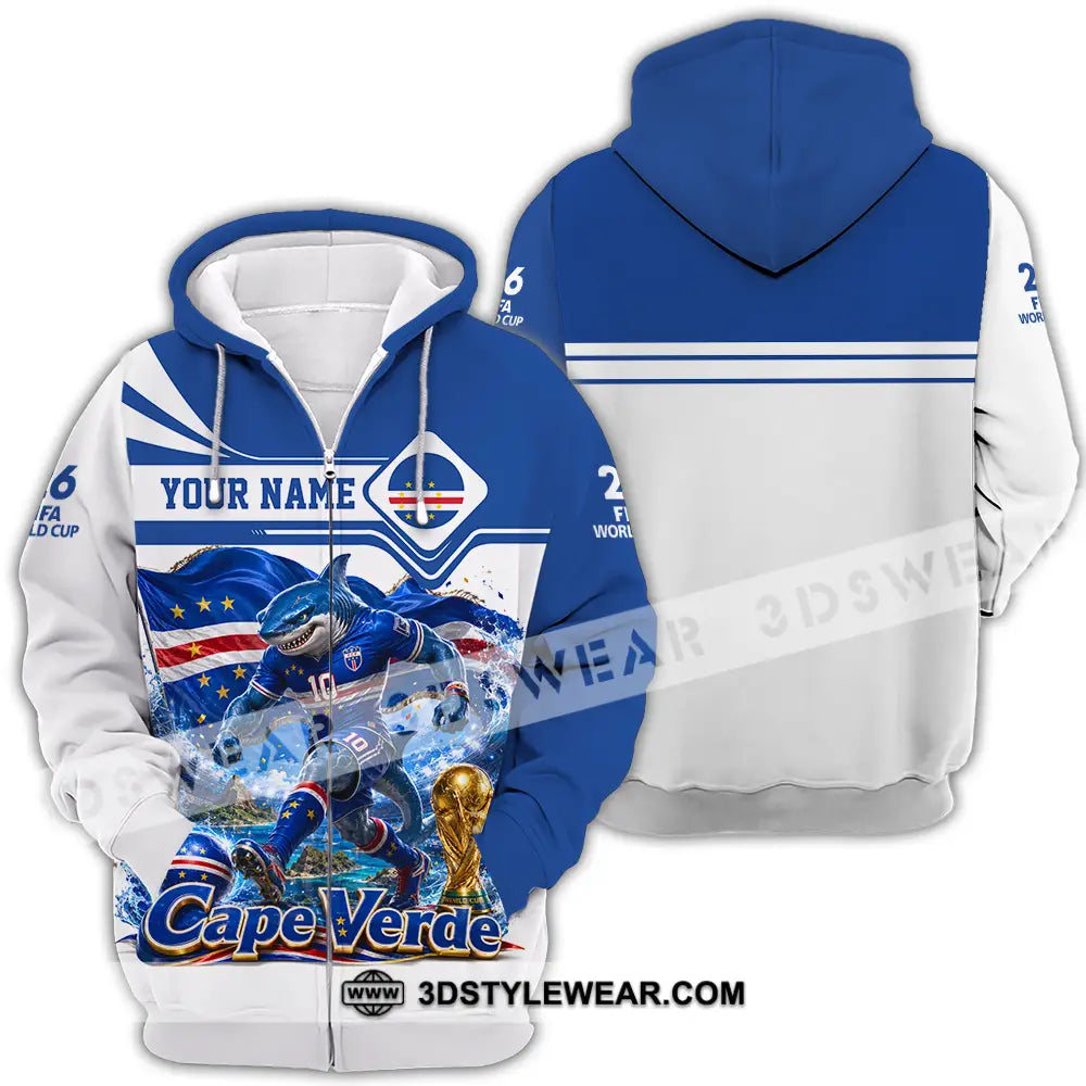 Unisex Shirt - Custom Cape Verde World Cup 2026 Shirt - Zipper Hoodie / S - T-shirt