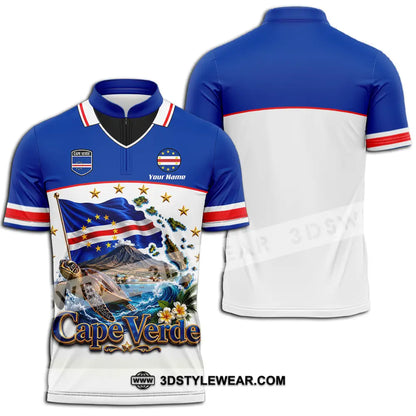 Unisex Shirt - Custom Cape Verde Shirt - Zipper Polo Shirt / S - T-shirt