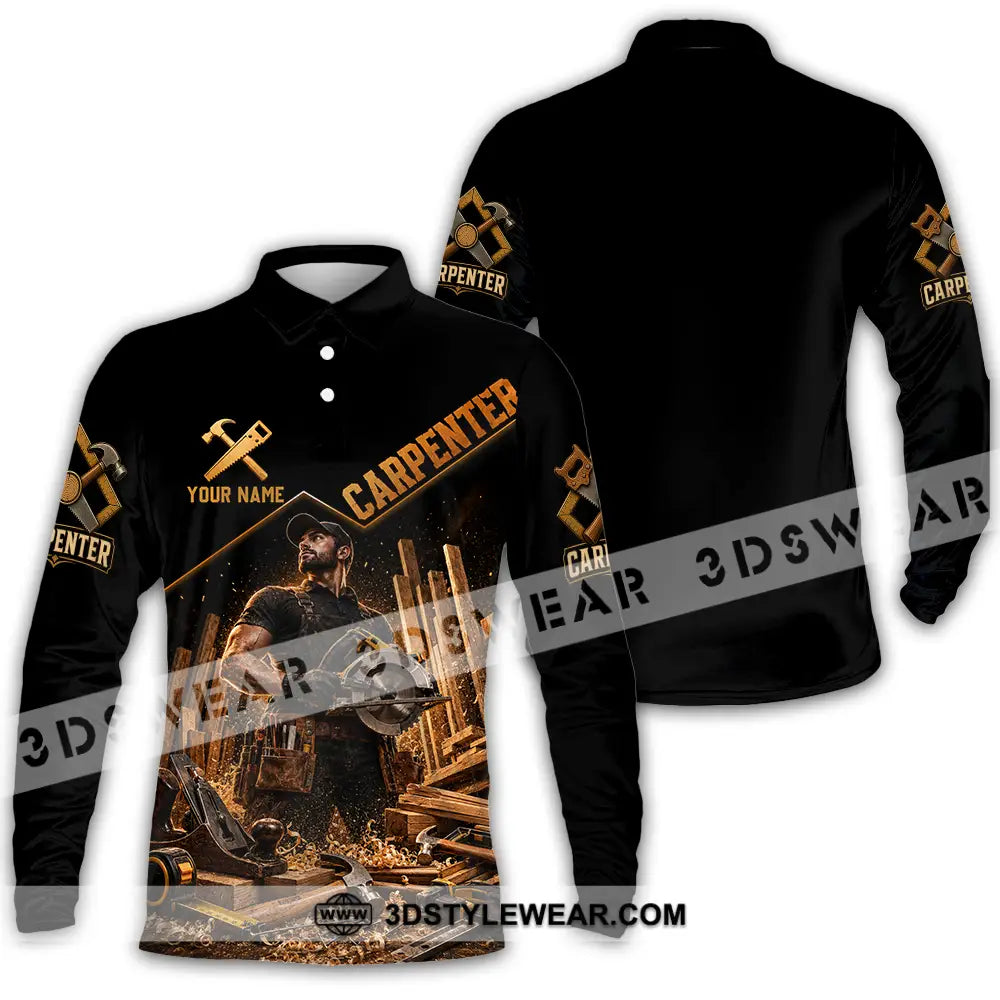 Unisex Shirt - Custom Carpenter Shirt - Long Sleeve Polo / S - T-shirt