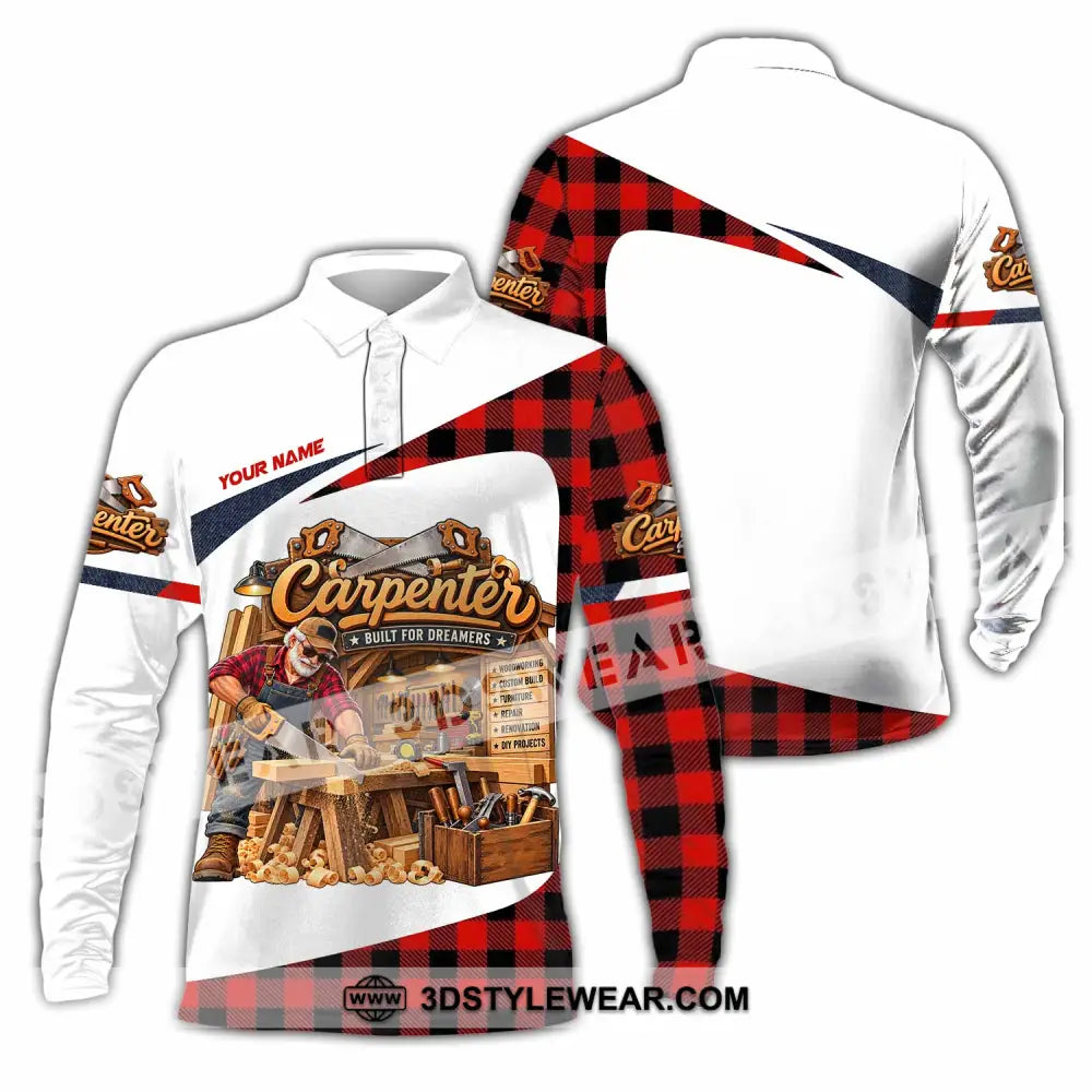 Unisex Shirt - Custom Carpenter Shirt - Long Sleeve Polo / S - T-shirt