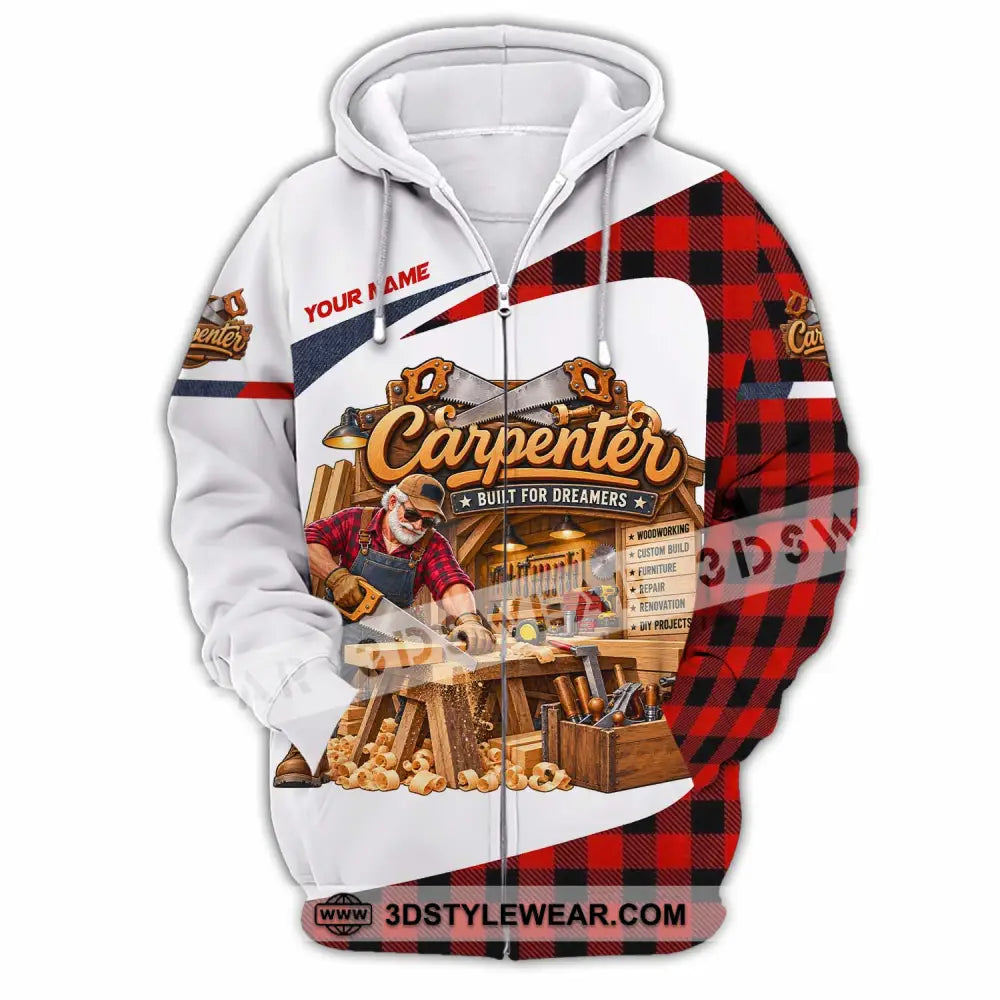 Unisex Shirt - Custom Carpenter Shirt - Zipper Hoodie / S - T-shirt
