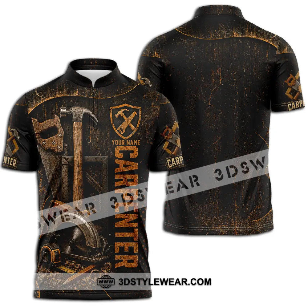 Unisex Shirt - Custom Carpenter Shirt - Zipper Polo Shirt / S - T-shirt
