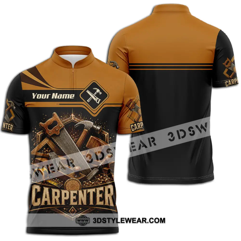 Unisex Shirt - Custom Carpenter Shirt - Zipper Polo Shirt / S - T-shirt