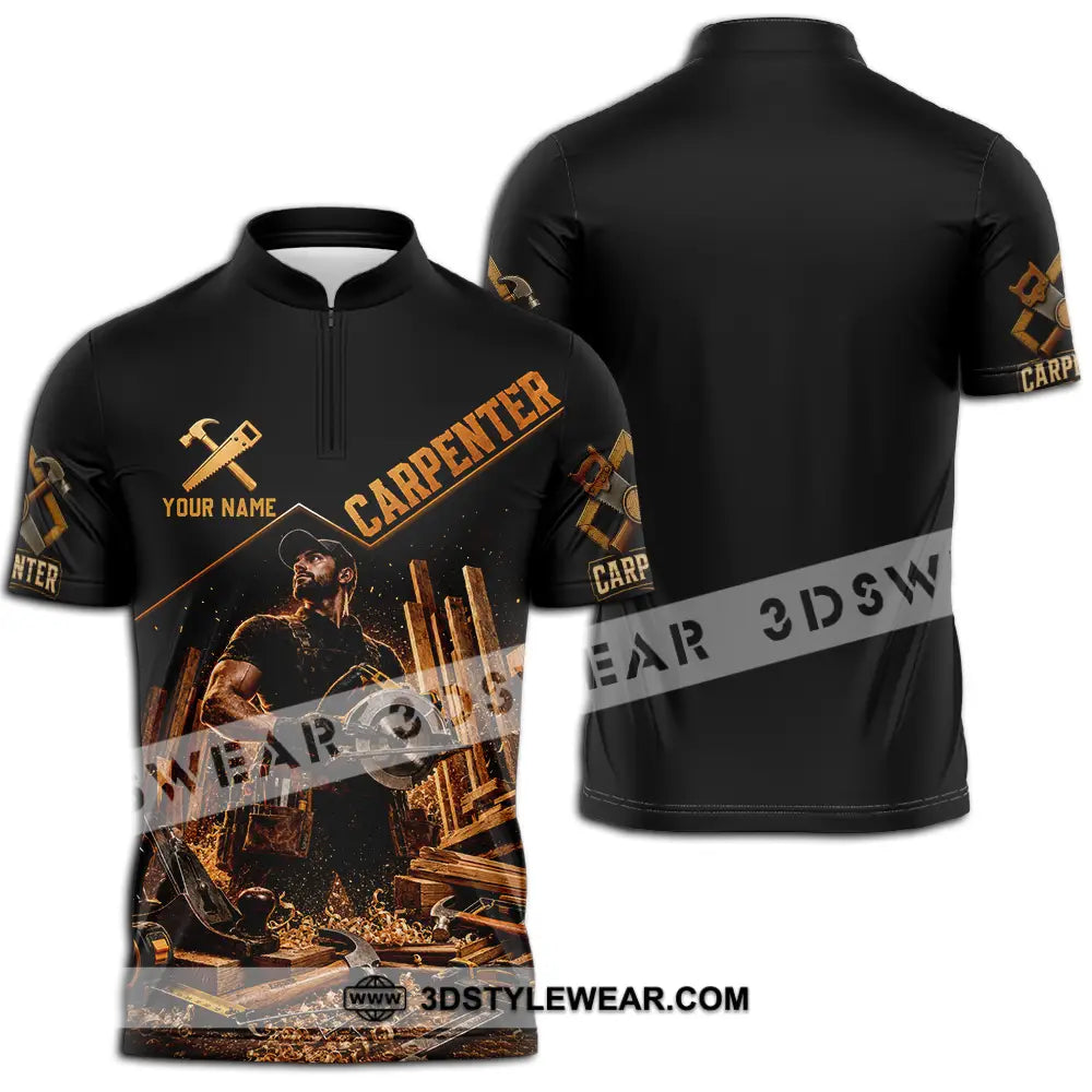 Unisex Shirt - Custom Carpenter Shirt - Zipper Polo Shirt / S - T-shirt