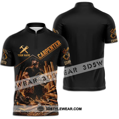 Unisex Shirt - Custom Carpenter Shirt - Zipper Polo Shirt / S - T-shirt