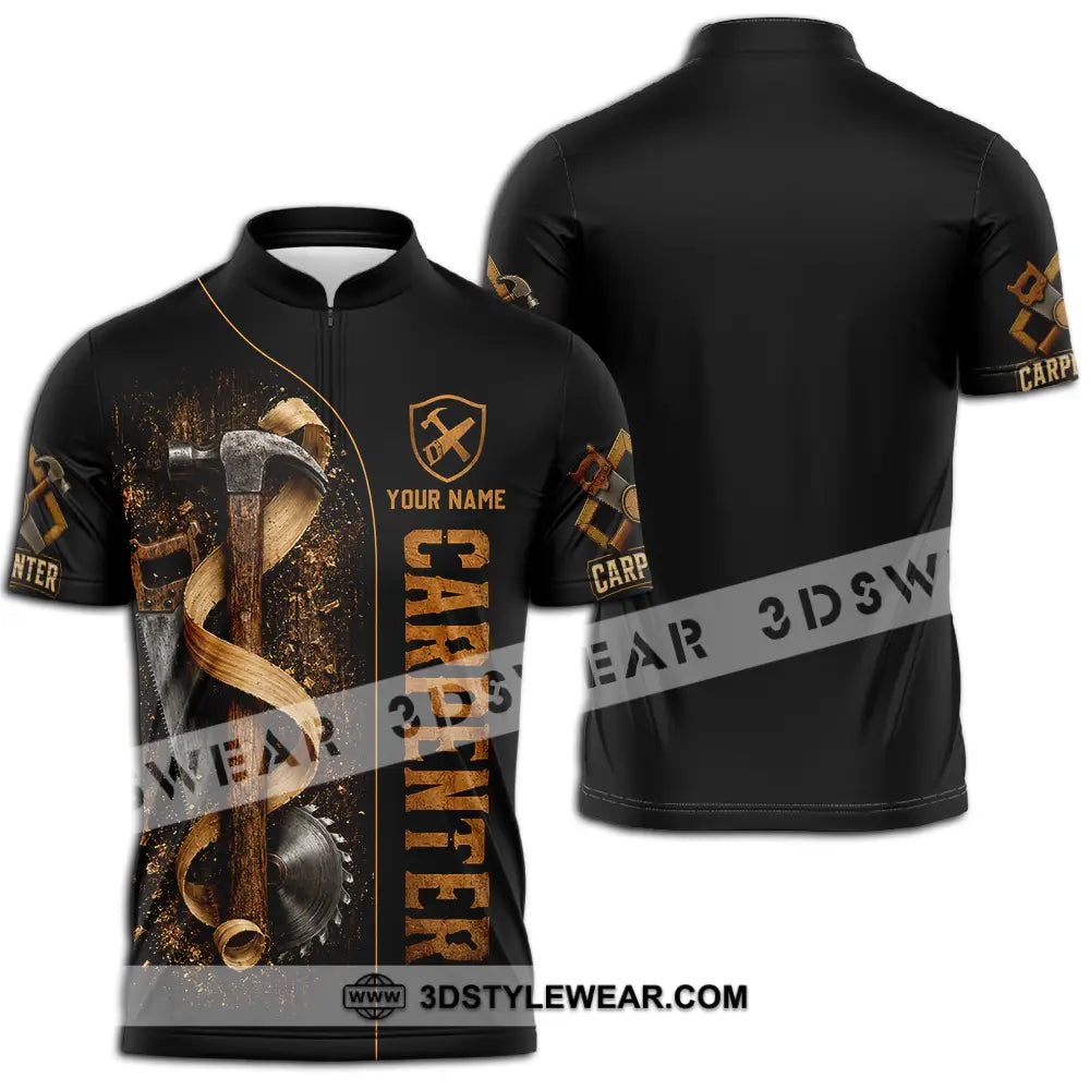Unisex Shirt - Custom Carpenter Shirt - Zipper Polo Shirt / S - T-shirt