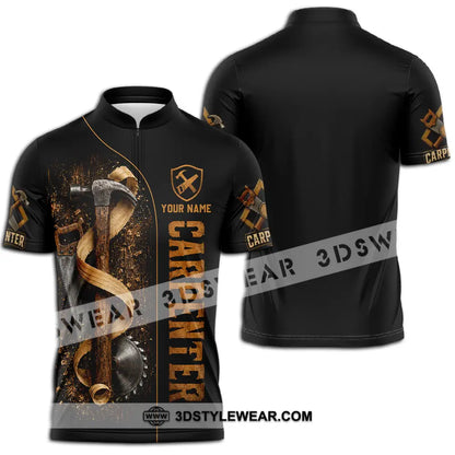 Unisex Shirt - Custom Carpenter Shirt - Zipper Polo Shirt / S - T-shirt