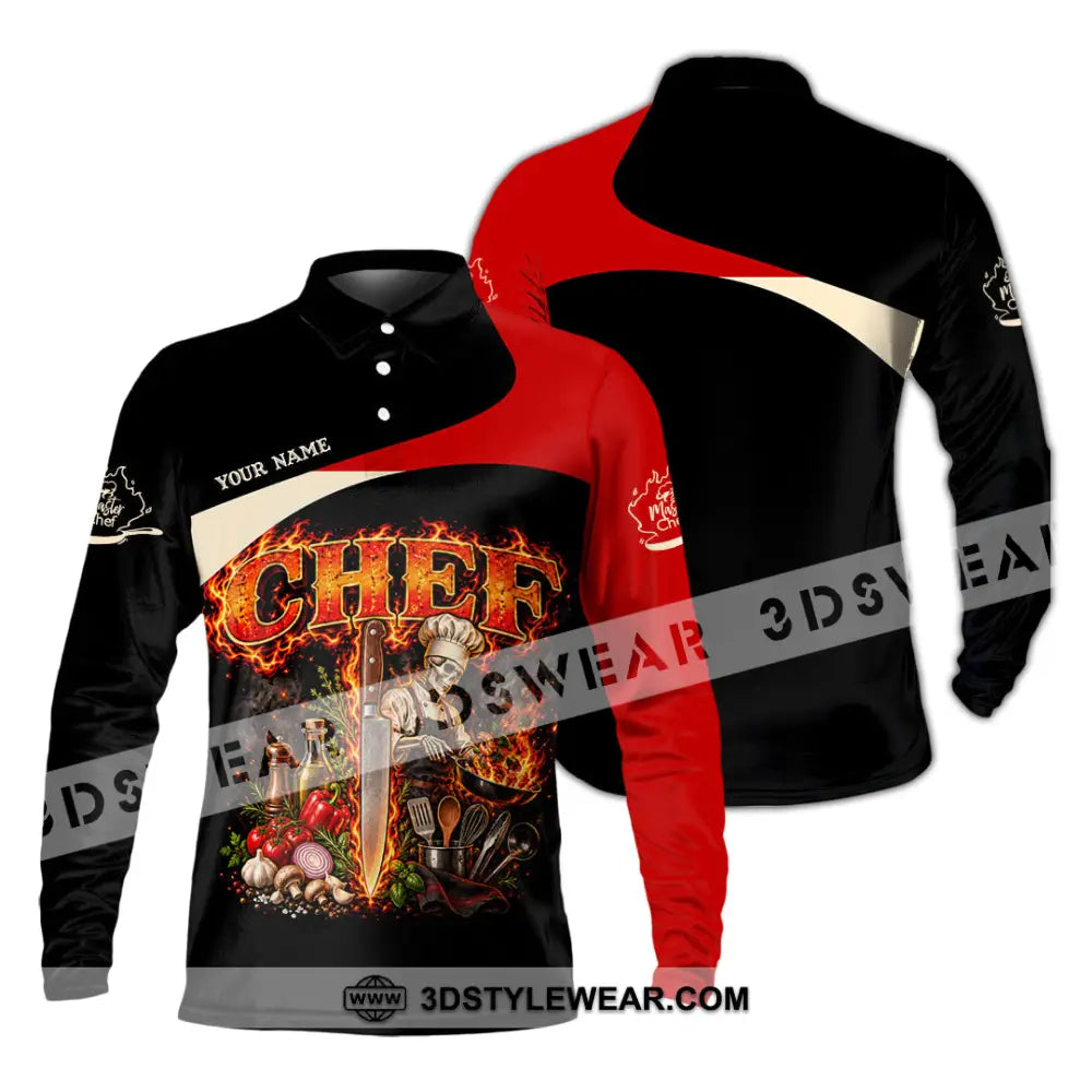 Unisex Shirt - Custom Chef Shirt - Long Sleeve Polo / S - T-shirt