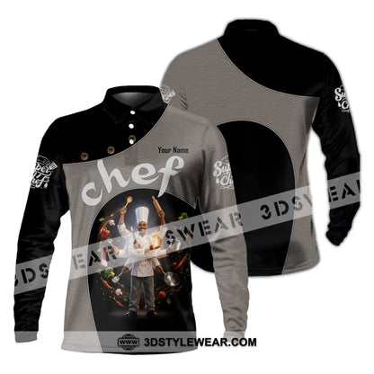 Unisex Shirt - Custom Chef Shirt - Long Sleeve Polo / S - T-shirt