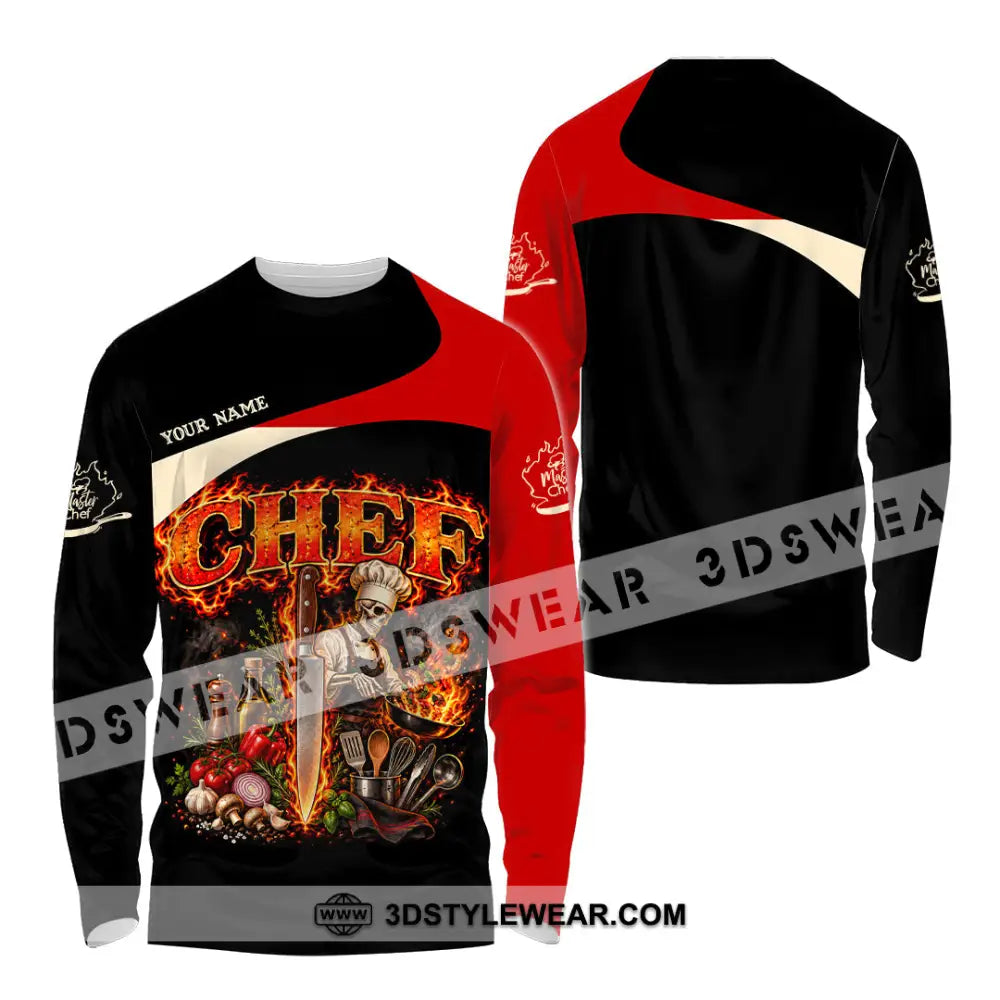 Unisex Shirt - Custom Chef Shirt - Long Sleeve Shirt / S - T-shirt