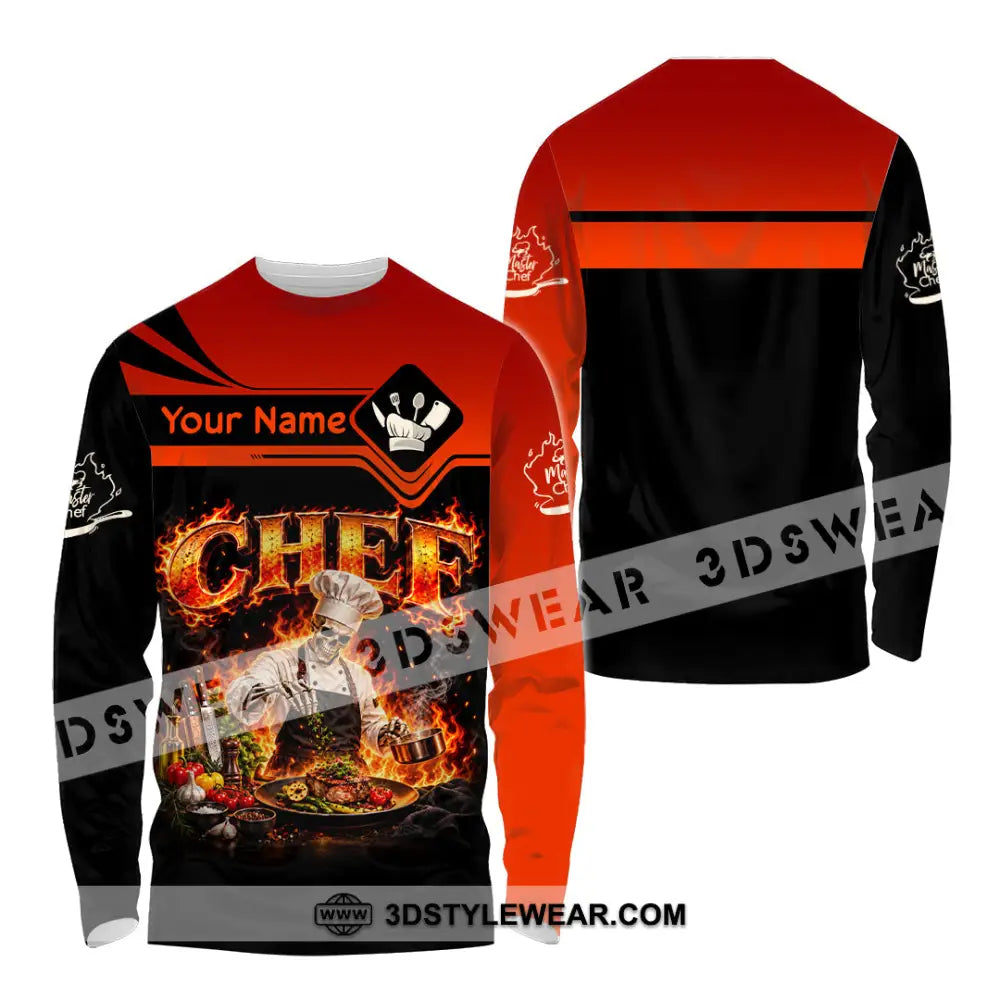 Unisex Shirt - Custom Chef Shirt - Long Sleeve Shirt / S - T-shirt