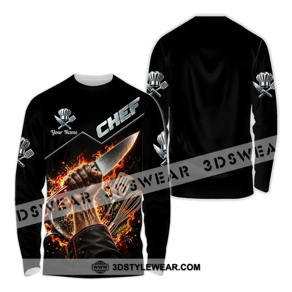 Unisex Shirt - Custom Chef Shirt - Long Sleeve Shirt / S - T-shirt