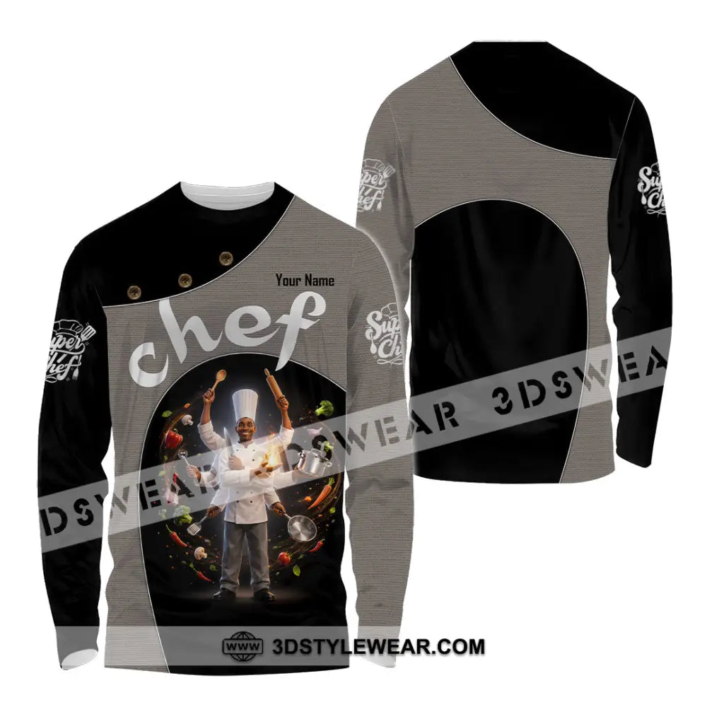 Unisex Shirt - Custom Chef Shirt - Long Sleeve Shirt / S - T-shirt